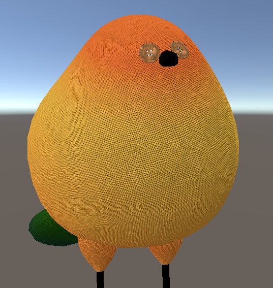 【珍飯亭 Bird/鳥 対応】ぬい化ﾃｸｽﾁｬ＋ボタン目