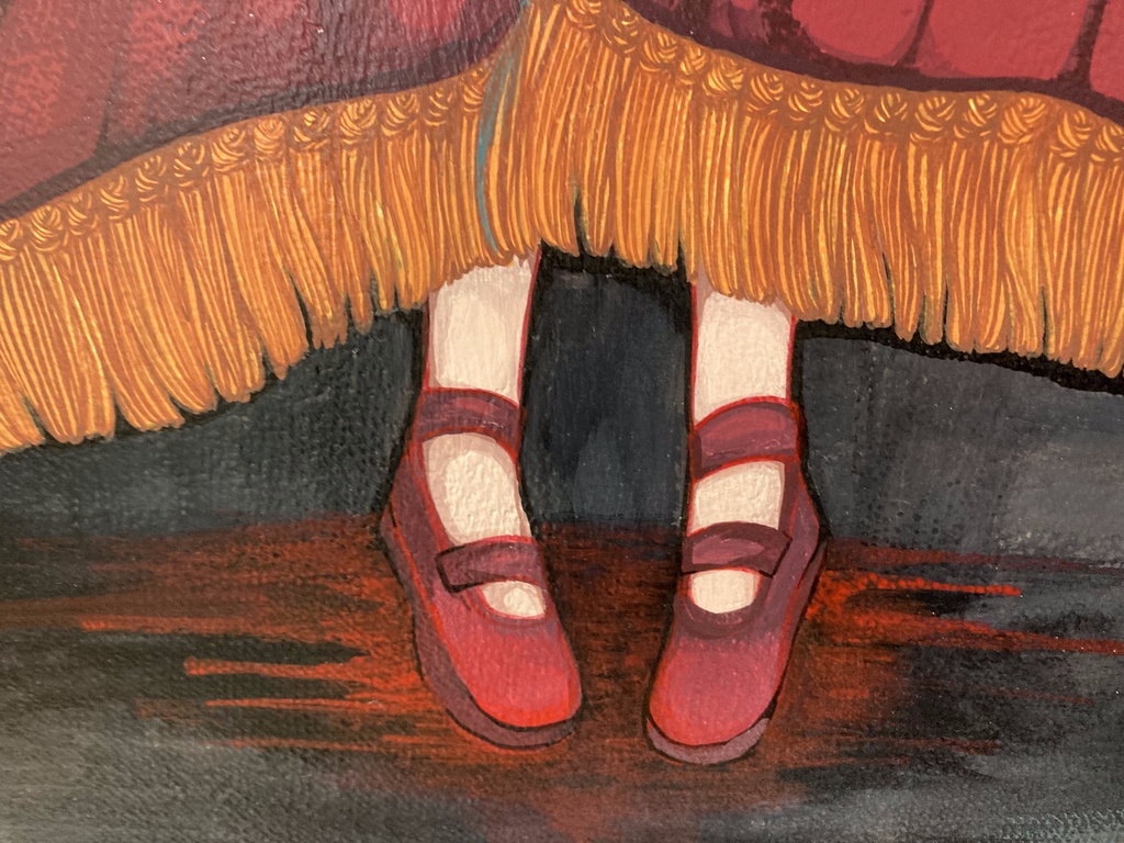 ( 原画作品 )朱唇皓歯