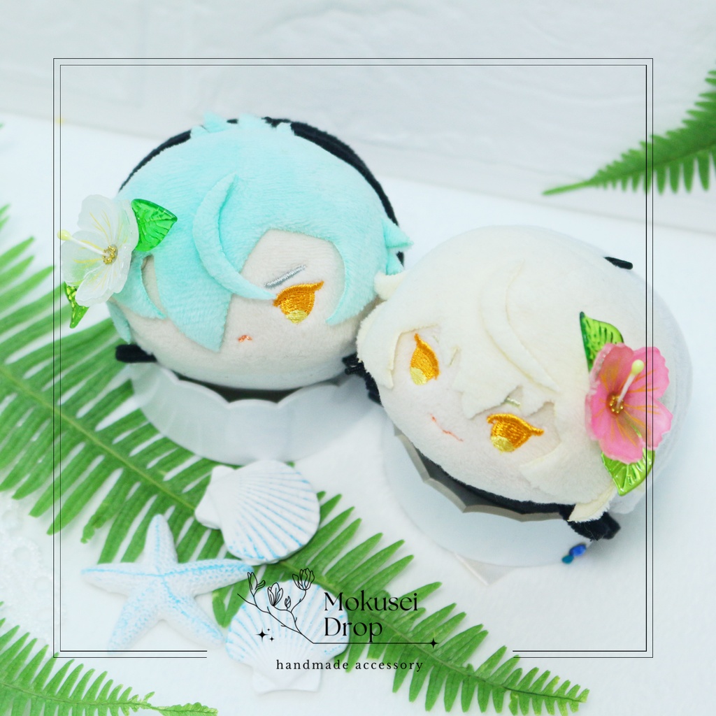 【即納品】ちょこんとふらわー　ハイビスカス・白