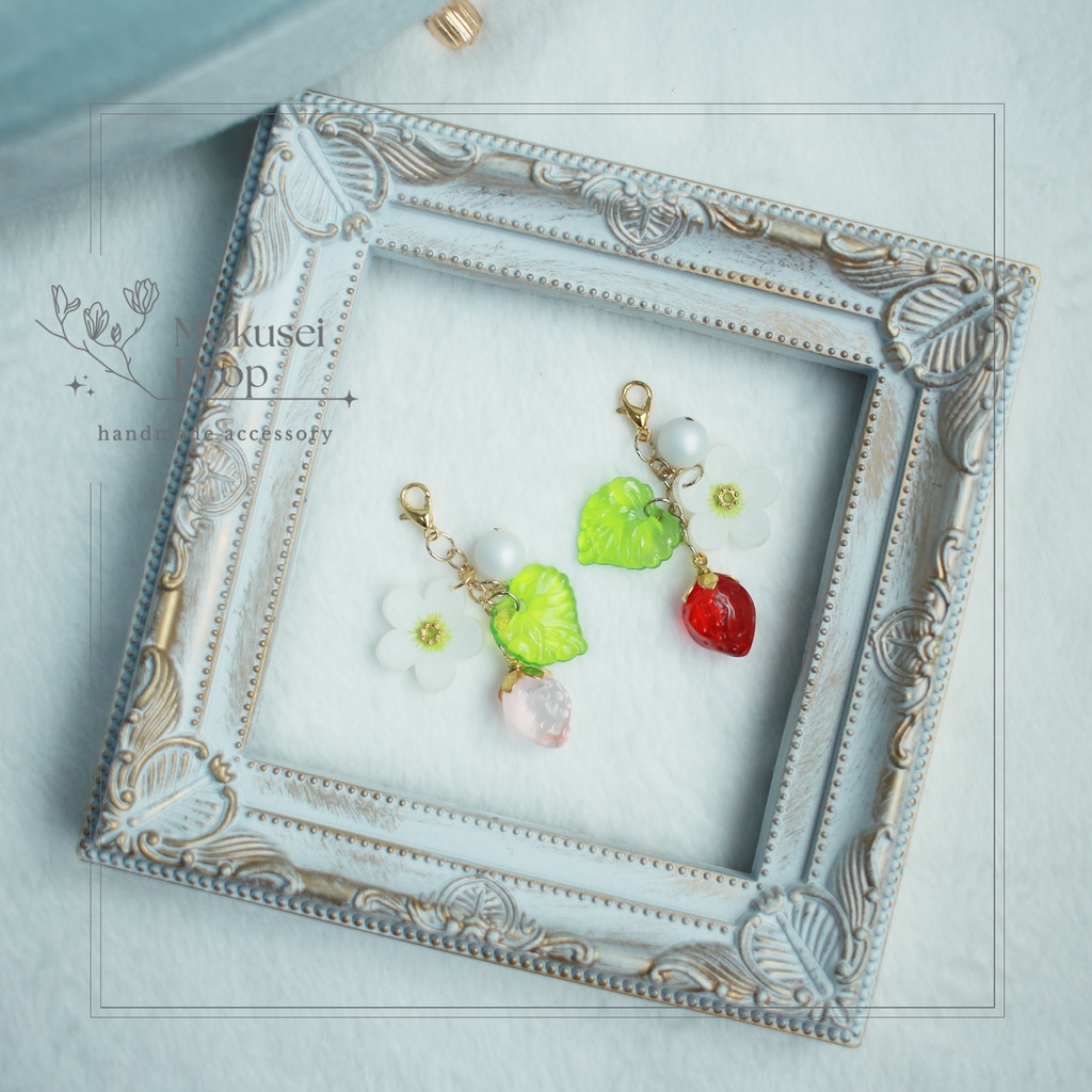 【即納品】ちょこんとふらわー　すとろべりぃ　ピンク。