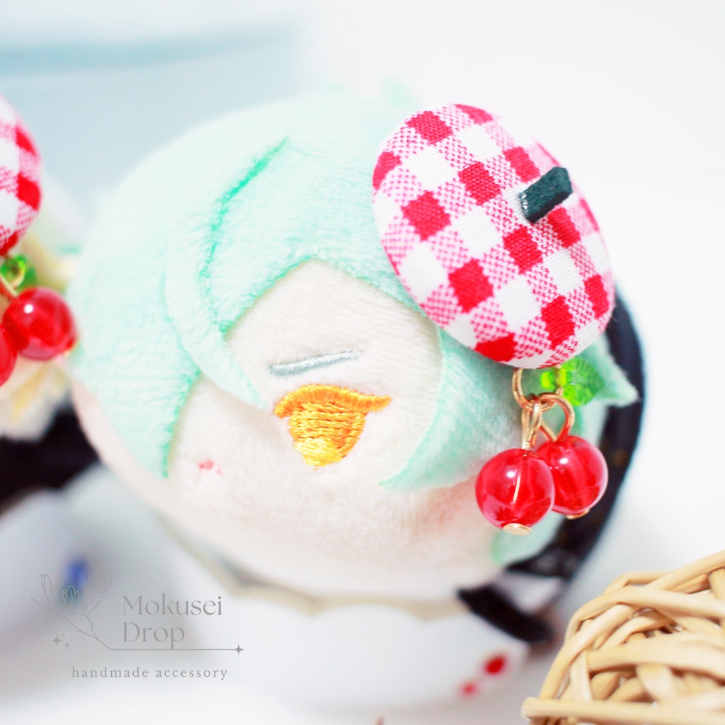 【即納品】ちょこ乗せベレー帽 さくらんぼ