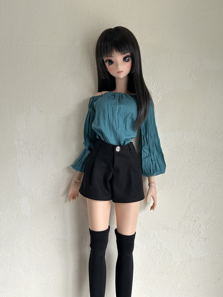 60㎝ドール用、オフショルチュニック7分袖