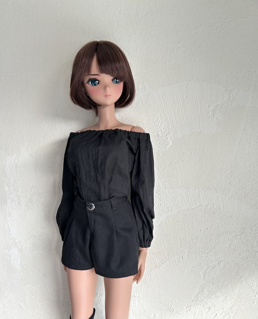 60㎝ドール用、オフショルチュニック7分袖