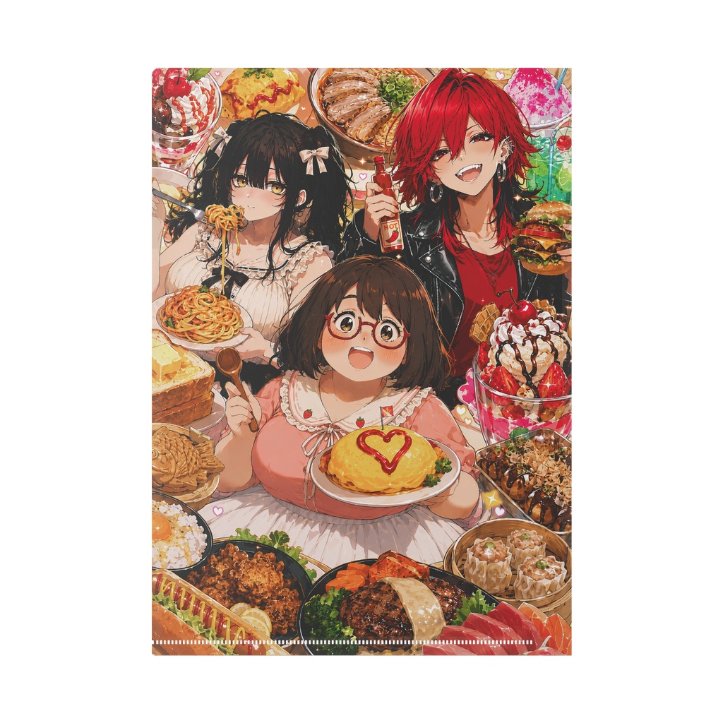 ハミちゃんの日常飯 A4クリアファイル ハミちゃん&ミルちゃん&あくたん