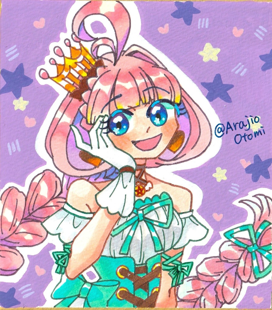 【アナログ原画】魔法少女♡アタシェル【コピック/アクリルマーカー】
