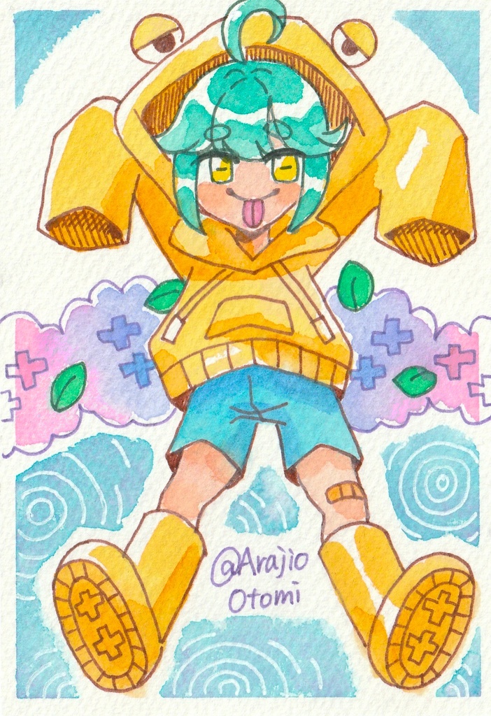 【アナログ原画】OCデフォルメイラスト6種【ポストカード】