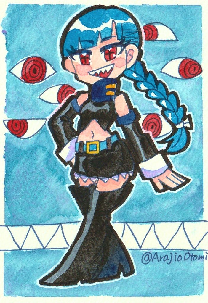 【アナログ原画】OCデフォルメイラスト6種【ポストカード】