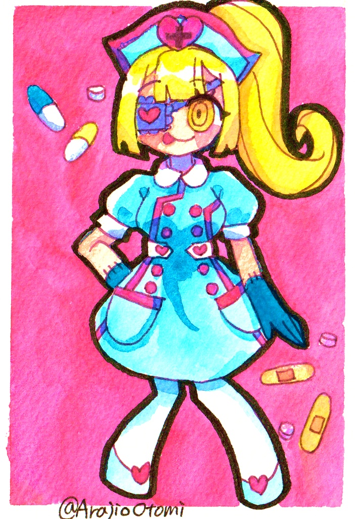 【アナログ原画】OCデフォルメイラスト6種【ポストカード】