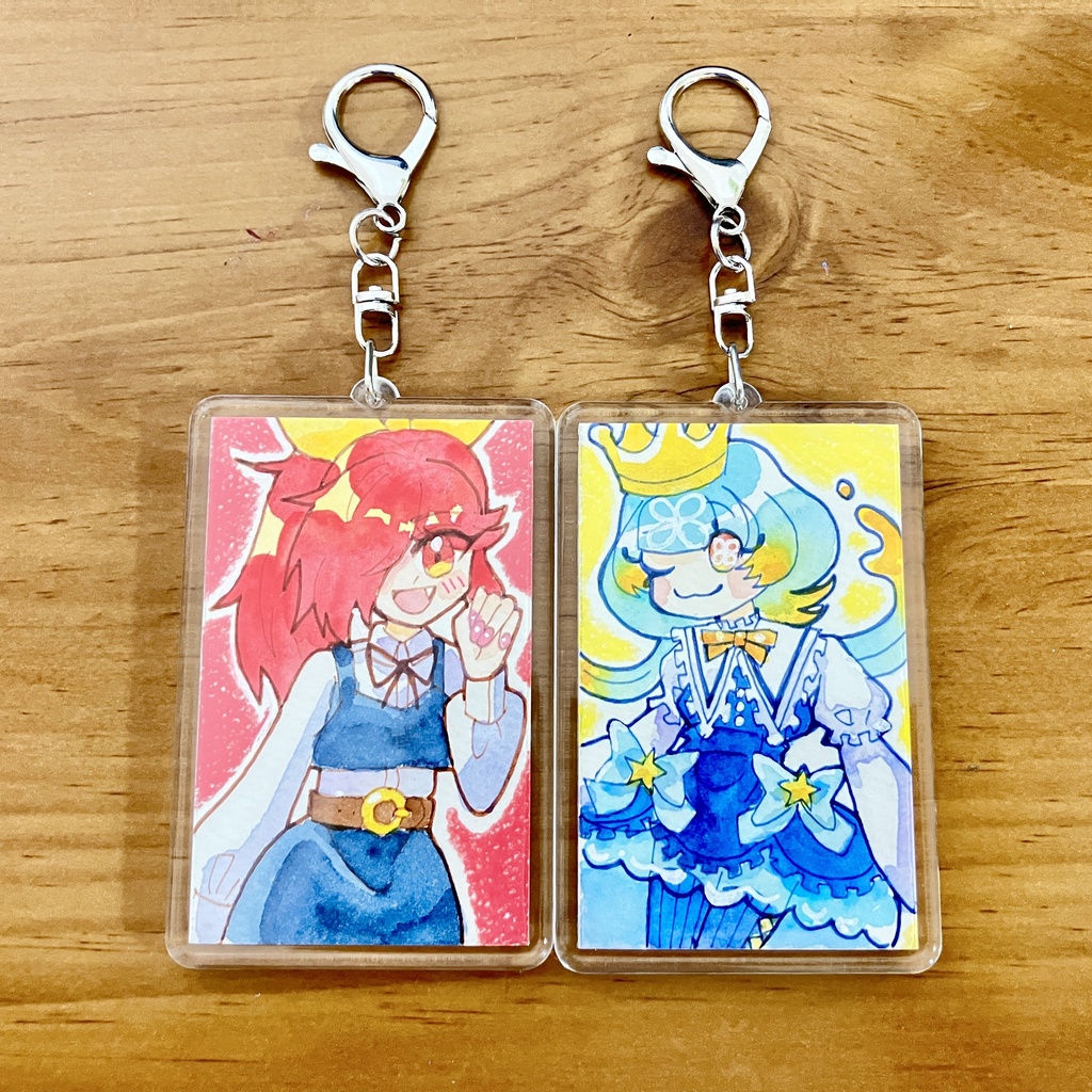 【アナログ原画】チェキサイズ原画キーホルダー２種