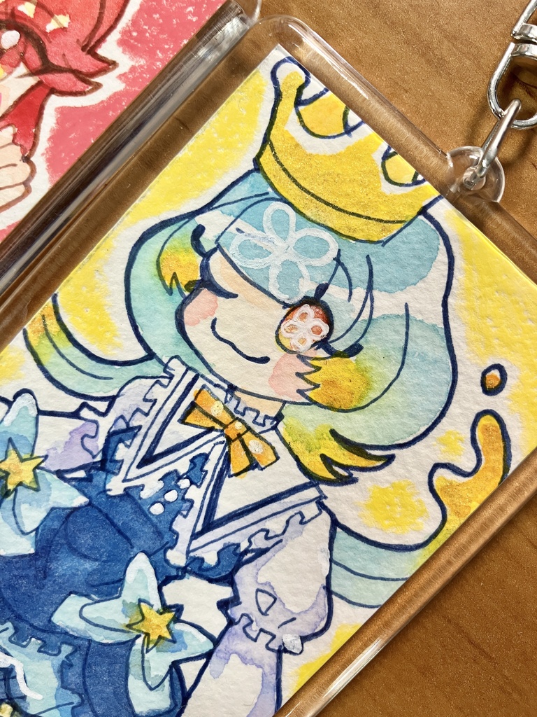 【アナログ原画】チェキサイズ原画キーホルダー2種