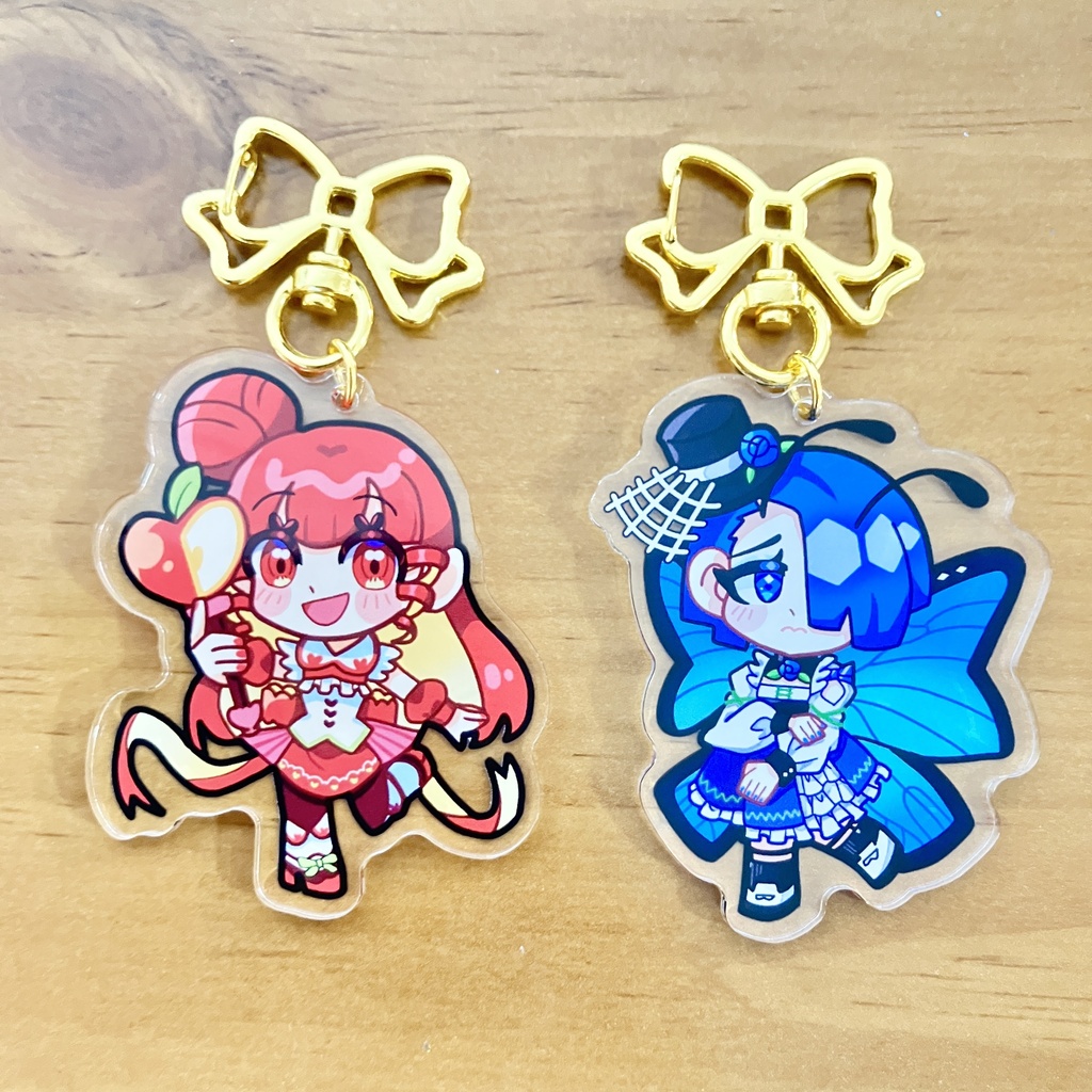 【12色連作】ミニデフォルメアクリルキーホルダー２種