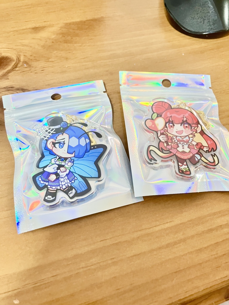 【12色連作】ミニデフォルメアクリルキーホルダー2種