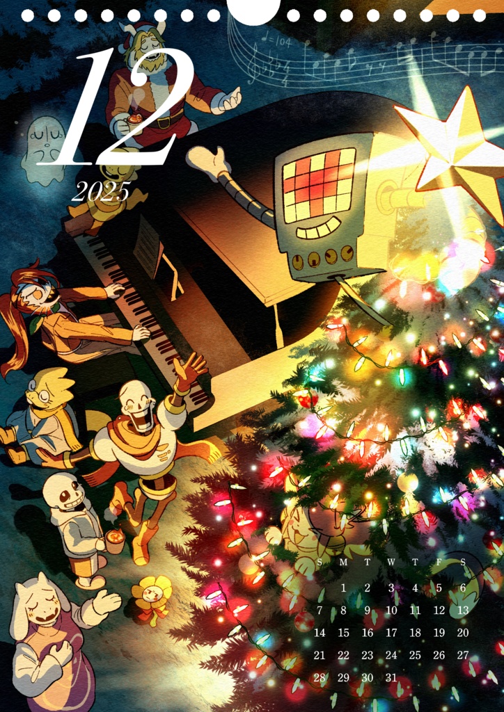 UNDERTALE Unofficial Calendar 2025