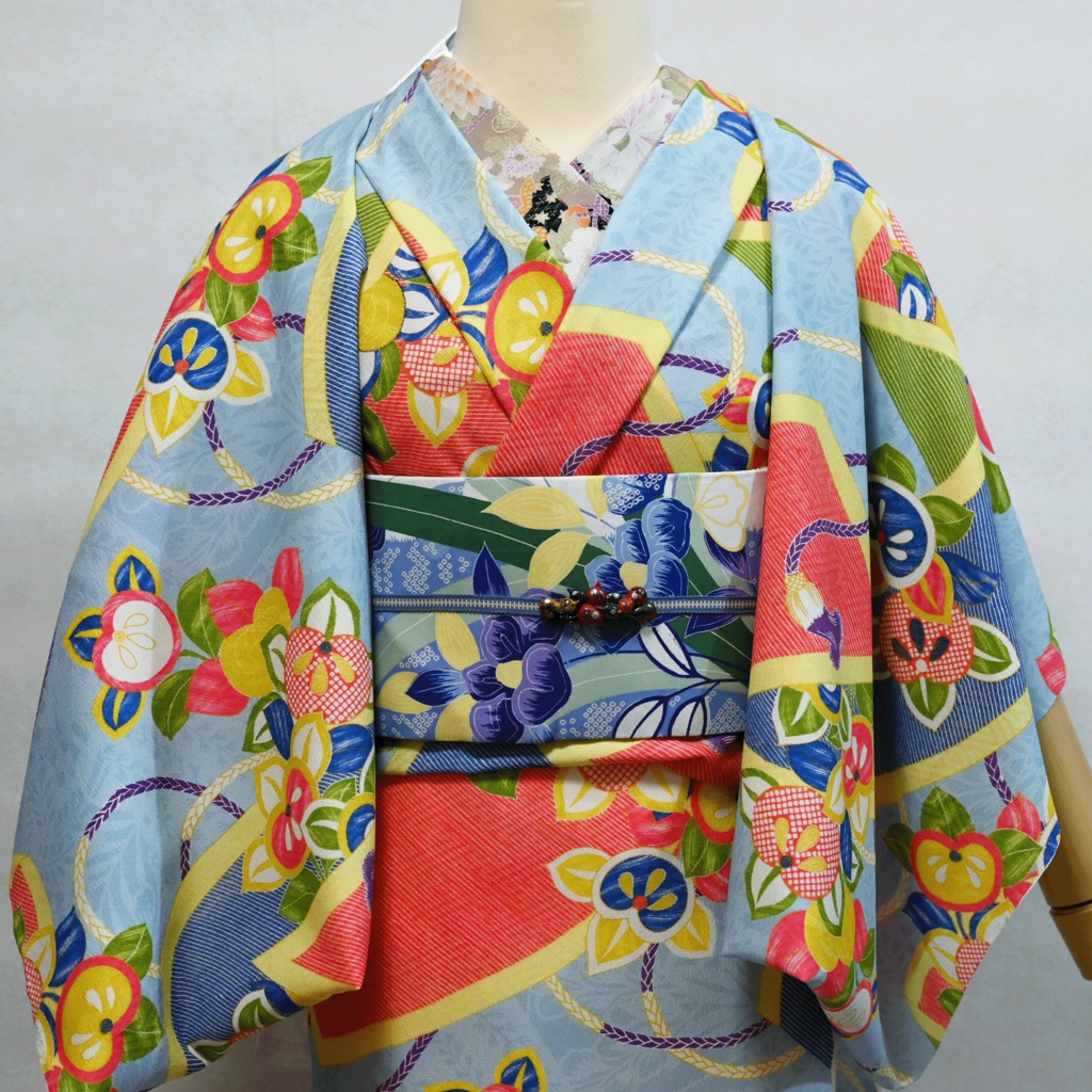 [7/6まで限定受注] (8月中旬納品)：橘に御簾　小紋着物反物
