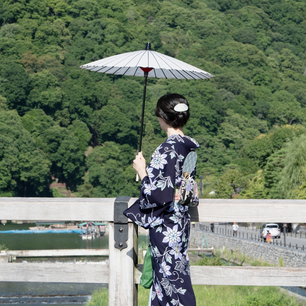 即納:「夏の移ろい」リバーシブル半幅帯 仕立て上がり