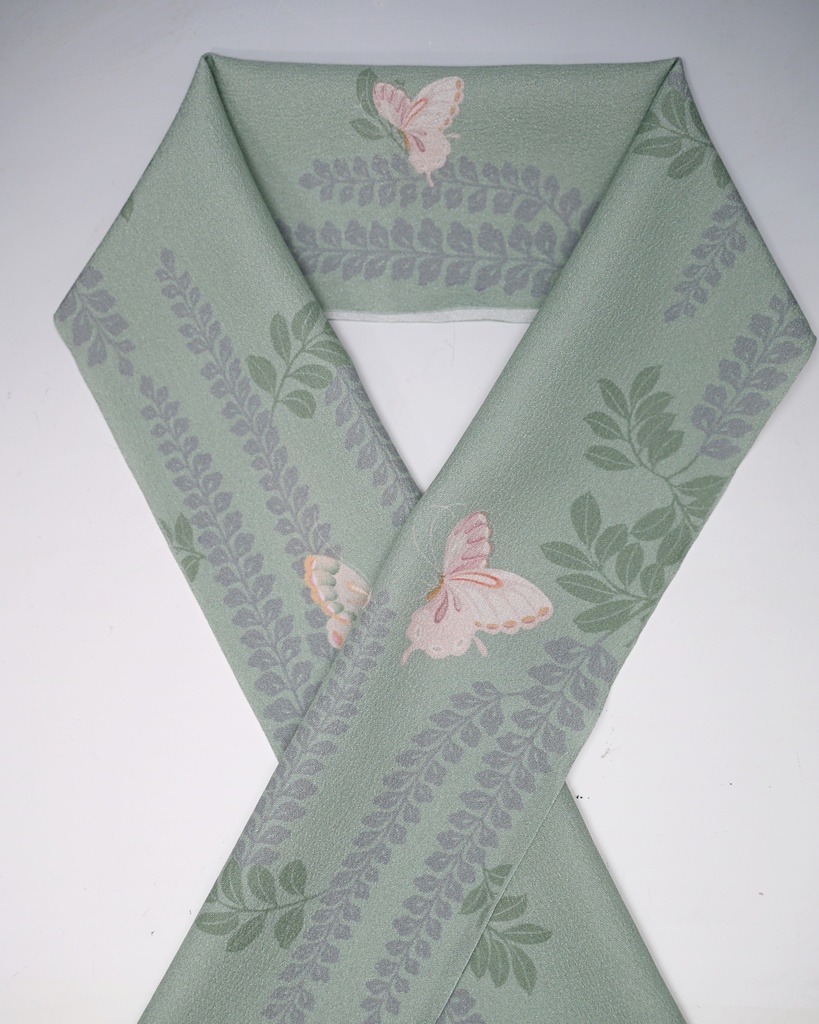 即納:半衿 藤に蝶