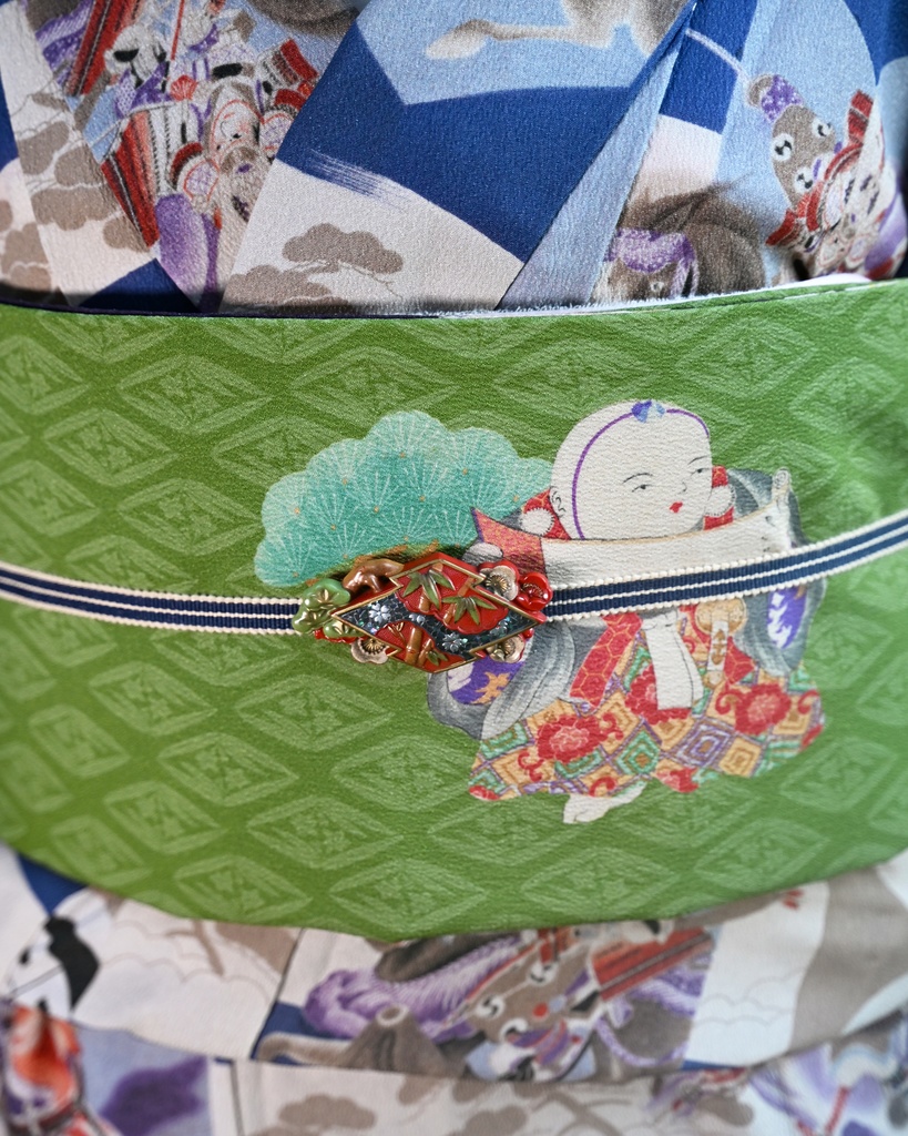 受注: 牛若丸 仕立て上がり名古屋帯