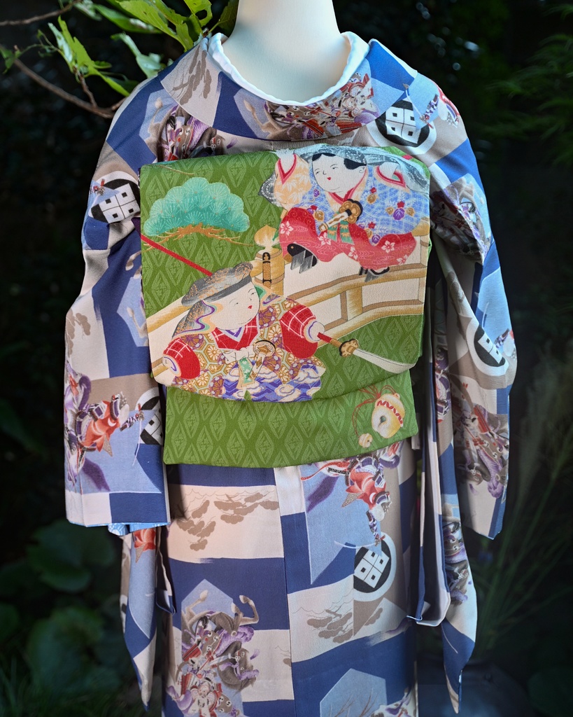 受注: 牛若丸 仕立て上がり名古屋帯