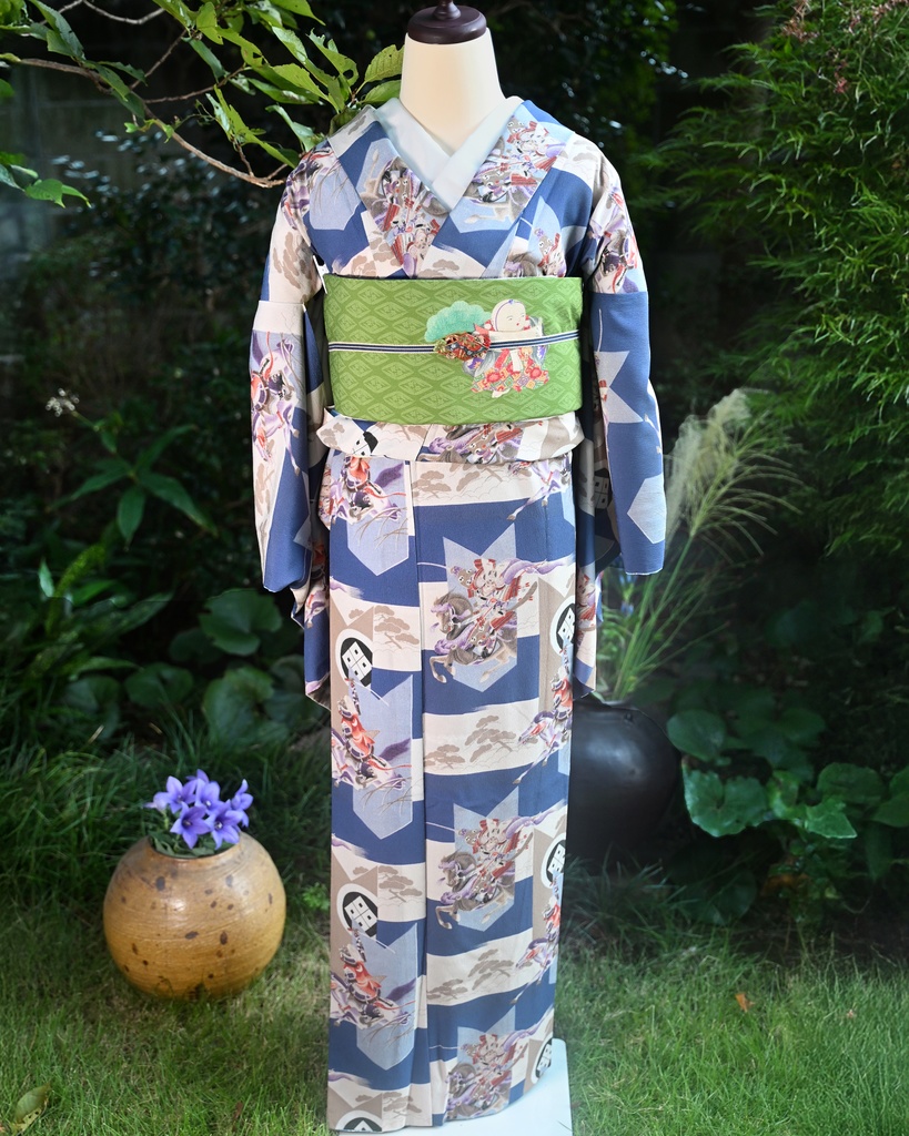 受注: 牛若丸 仕立て上がり名古屋帯