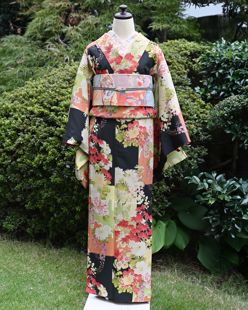 王朝の菊節句 仕立て上がり名古屋帯