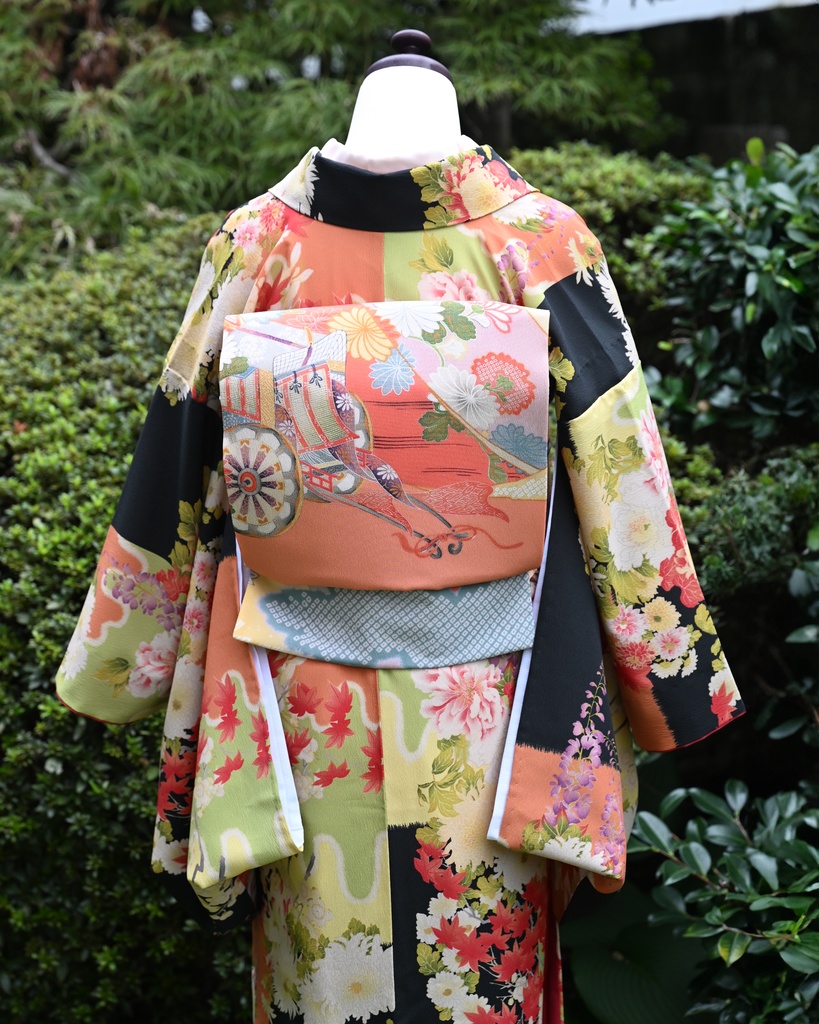 王朝の菊節句 仕立て上がり名古屋帯