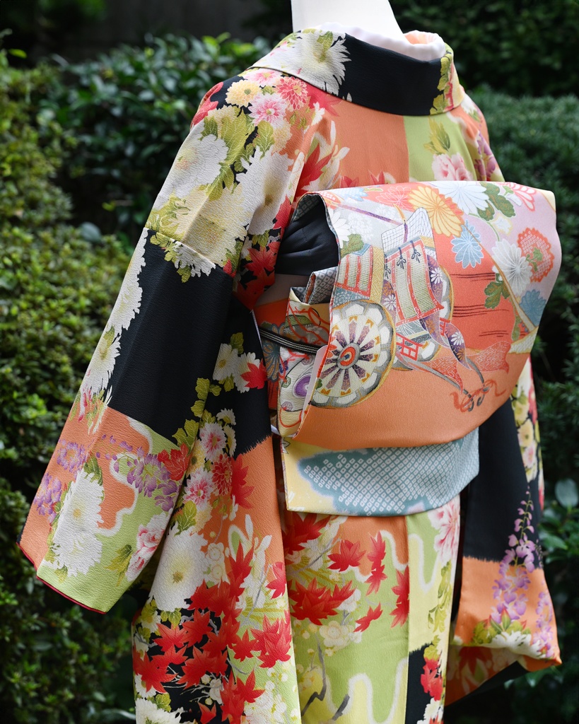 王朝の菊節句 仕立て上がり名古屋帯