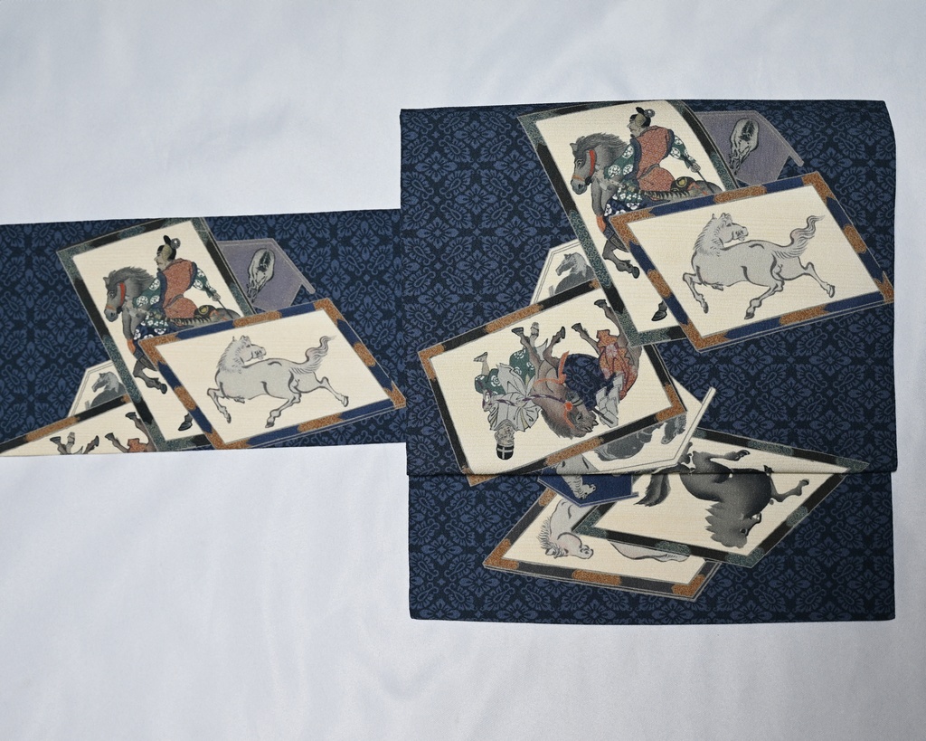 11/8販売開始: 馬九行久 仕立て上がり名古屋帯