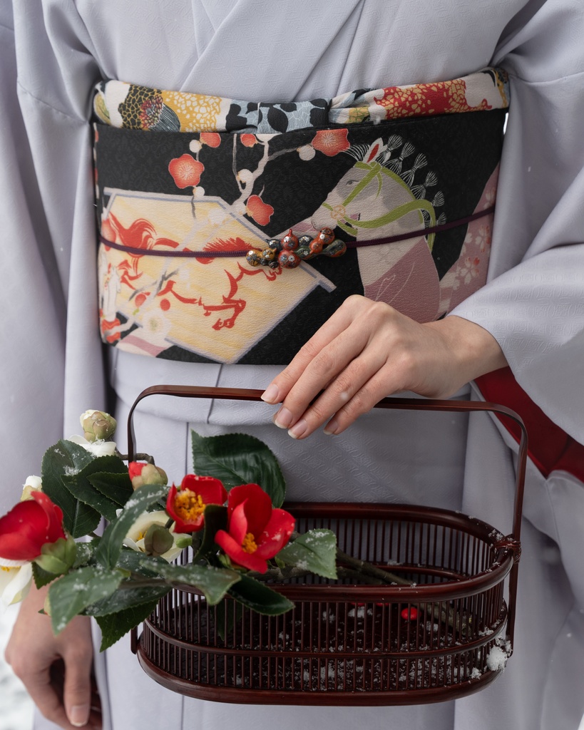 即納：初詣　 仕立て上がり名古屋帯