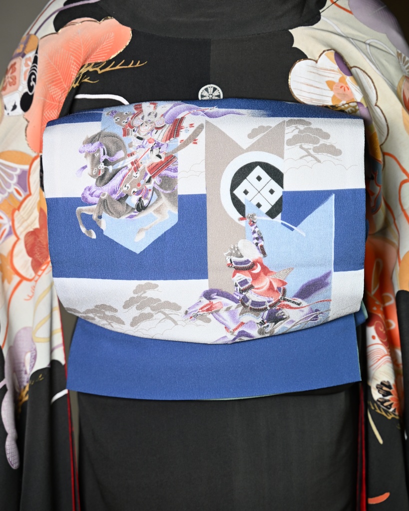 即納品:昼夜帯 源平合戦&蝶に藤