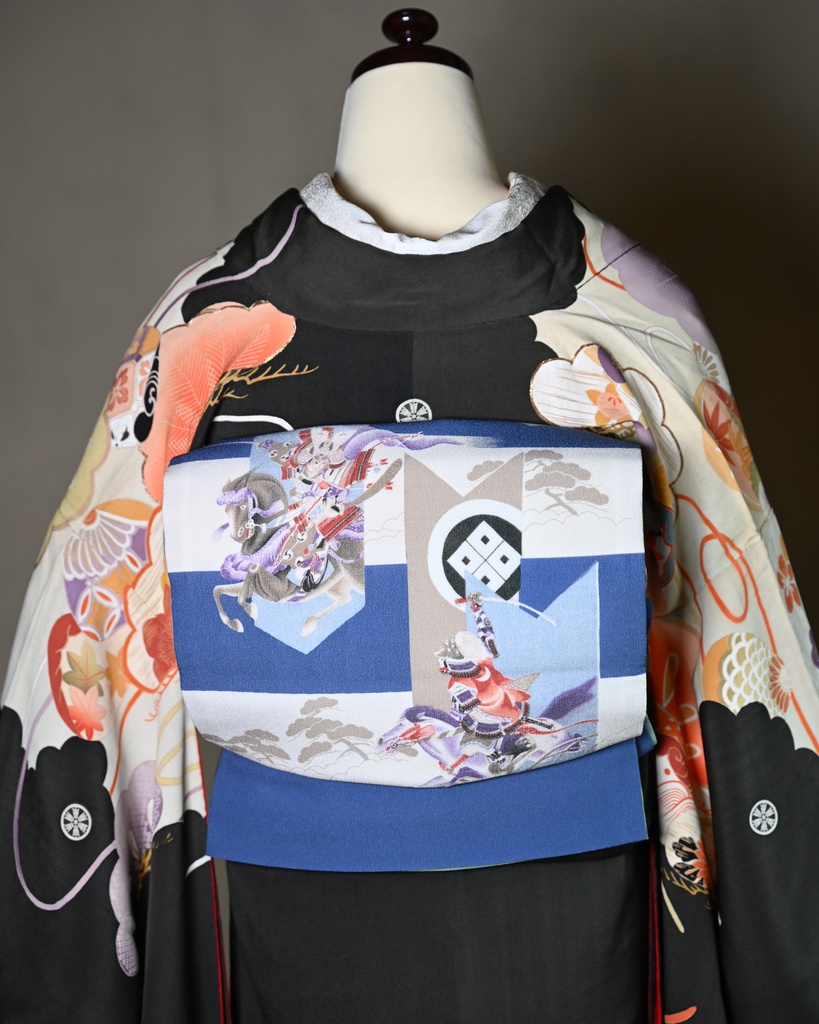 即納品:昼夜帯 源平合戦&蝶に藤