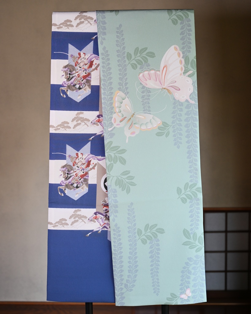 即納品：昼夜帯　源平合戦＆蝶に藤