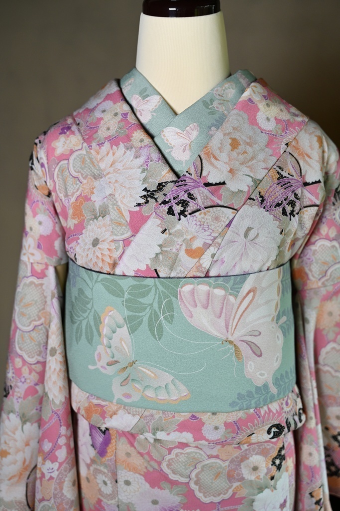 即納品:昼夜帯 源平合戦&蝶に藤