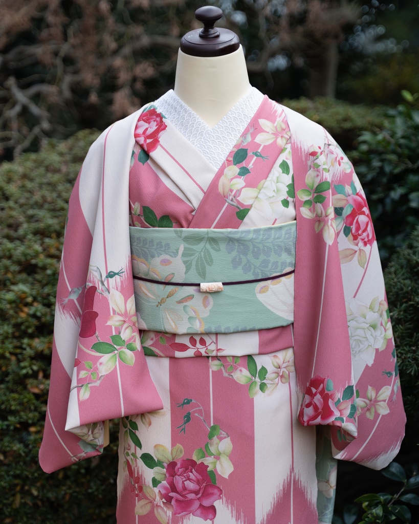 受注　薔薇で紡ぐ物語　着尺反物