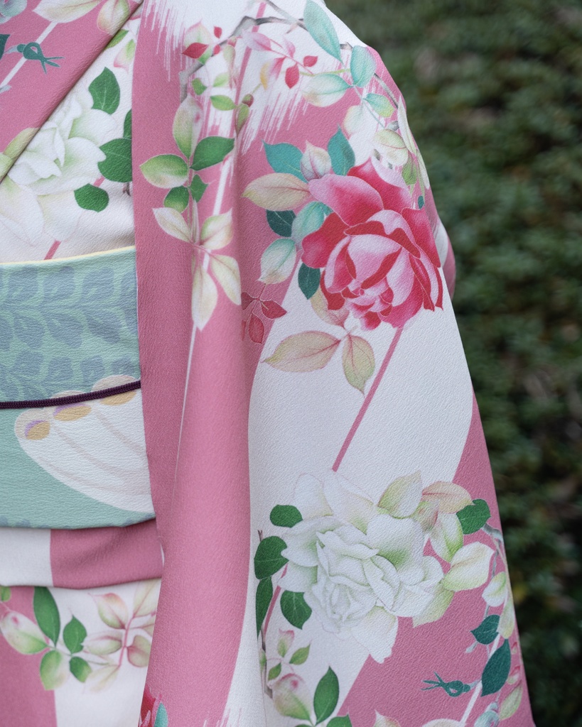 受注 薔薇で紡ぐ物語 着尺反物