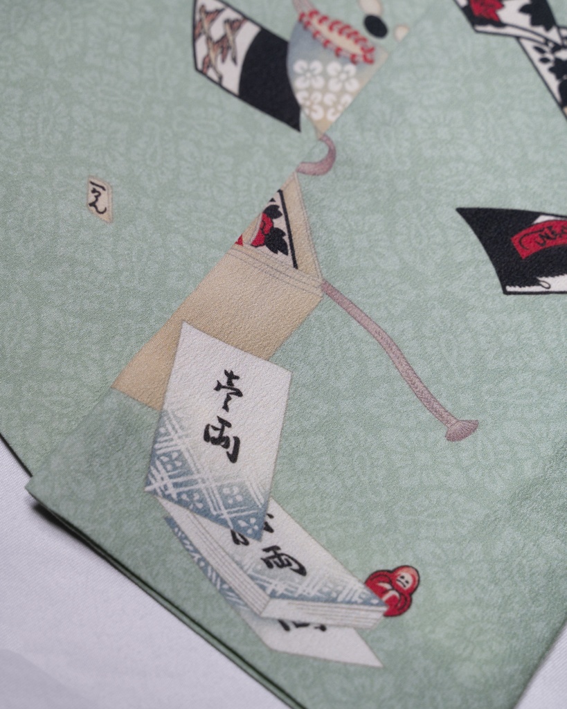 即納:花札の半幅帯