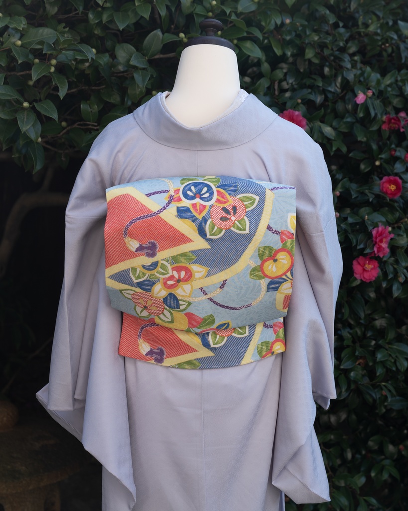 即納：橘に御簾　名古屋帯