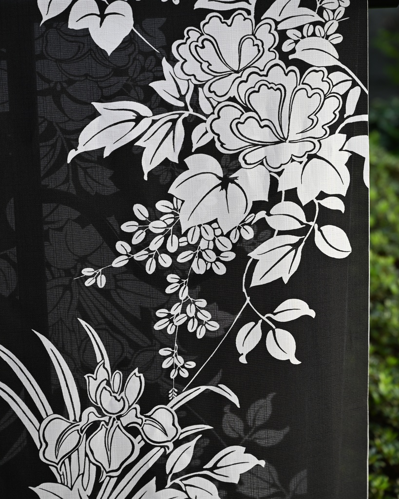 即納: 若冲好み 黒色 セオアルファ反物