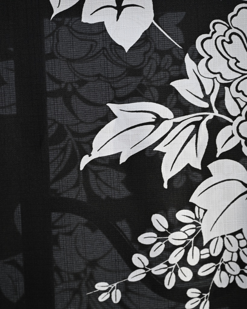 即納: 若冲好み 黒色 セオアルファ反物