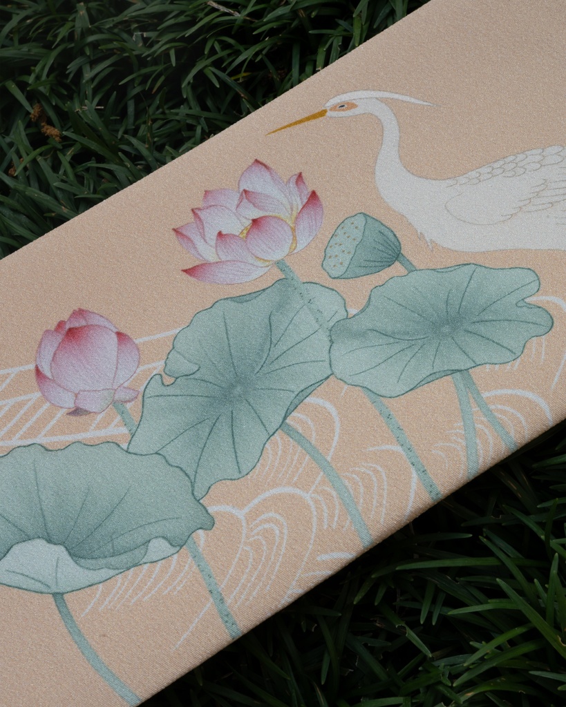 受注（６月下旬発送）：日暮れの舟遊び　仕立て上がり名古屋帯