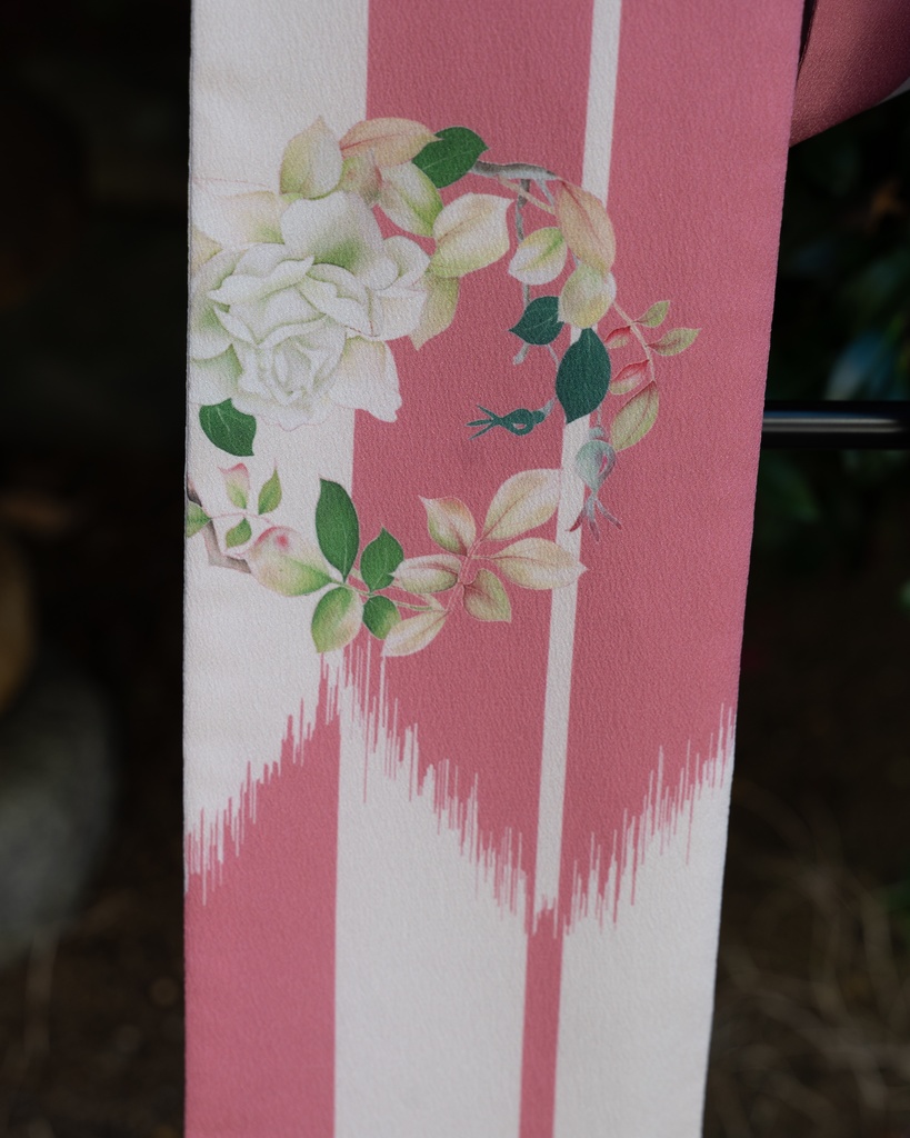 即納(1-2日で発送) 薔薇で紡ぐ物語 半幅帯