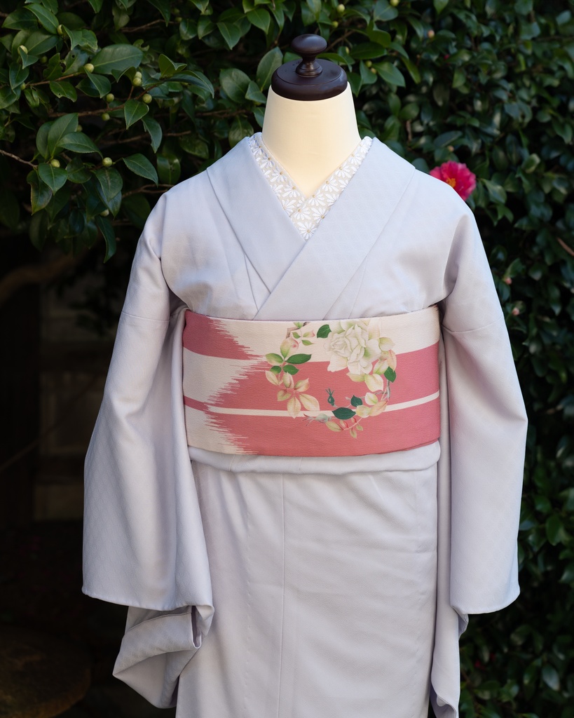 即納(1-2日で発送) 薔薇で紡ぐ物語 半幅帯 