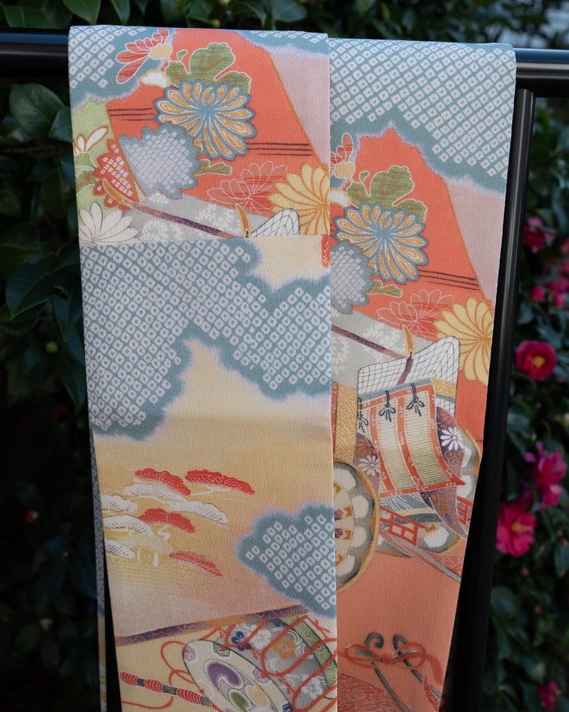 即納: 王朝の菊節句 半幅帯