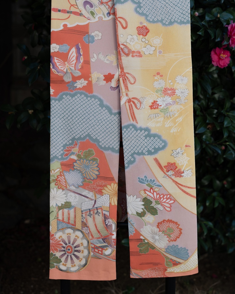 即納: 王朝の菊節句 半幅帯