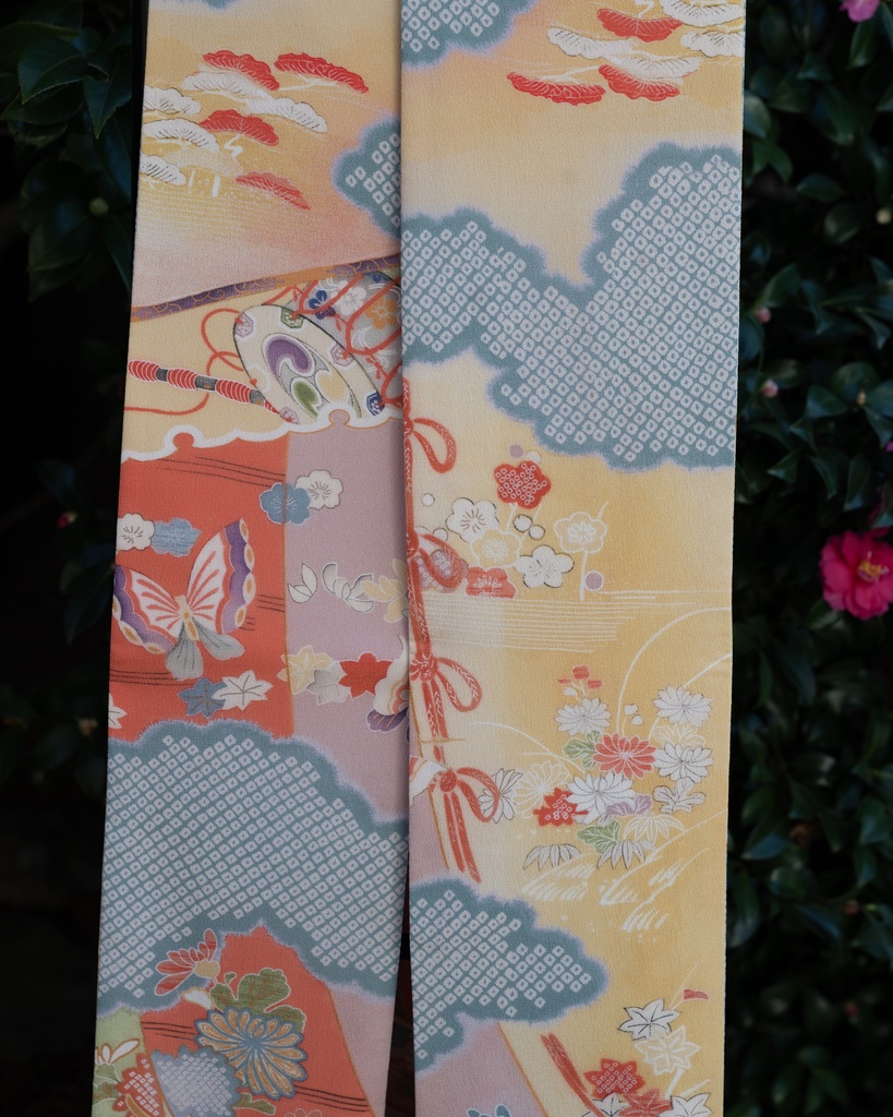即納: 王朝の菊節句 半幅帯