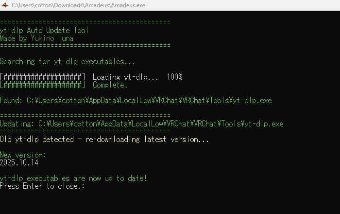 yt-dlp Auto Updater Amadeus.exe
