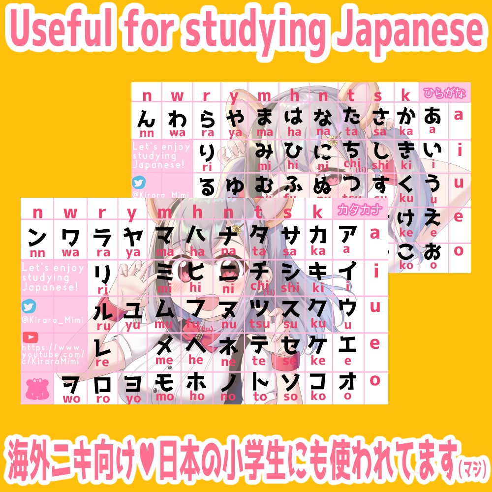 A table useful for studying Japanese/海外ニキ向け日本語勉強用