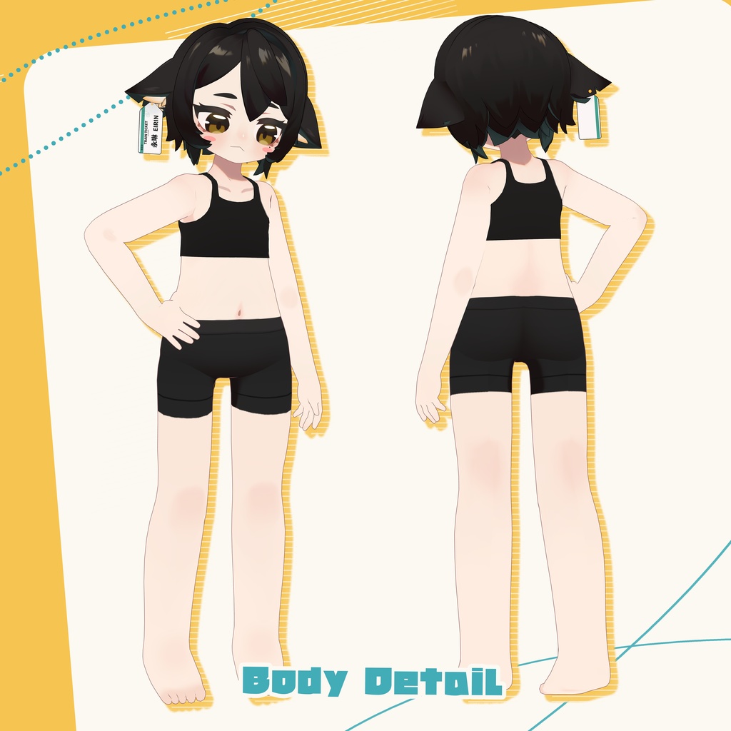 オリジナル3Dモデル「BAMi」ver 1.5.3 Facial Default Inclusion