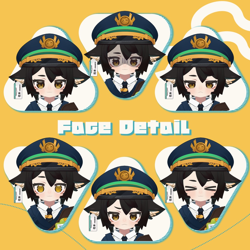 オリジナル3Dモデル「BAMi」ver 1.5.5 Facial Default Inclusion