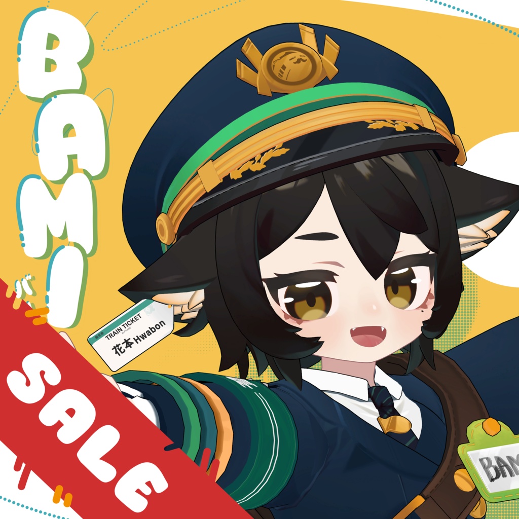 🐈‍⬛[SALE]🐈‍⬛オリジナル3Dモデル「BAMi」ver 1.5.3 Facial Default Inclusion