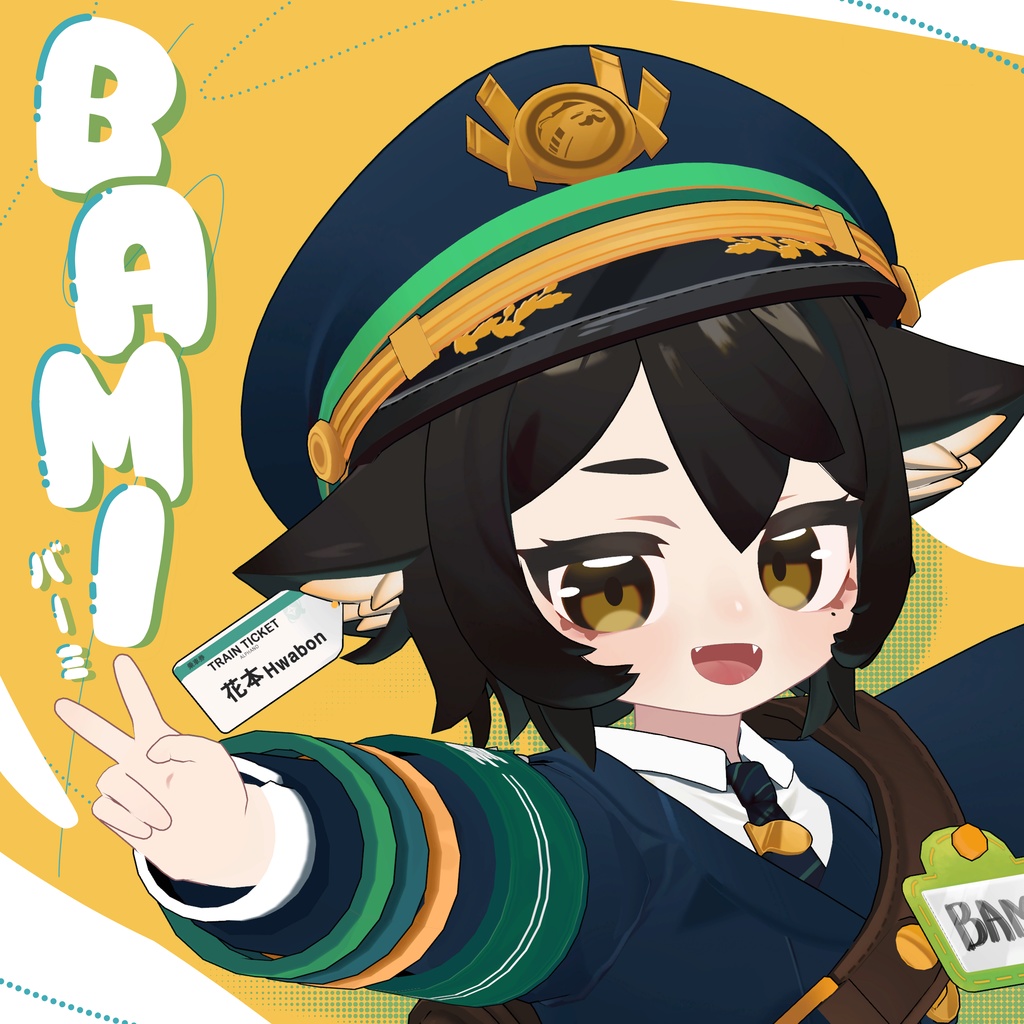 オリジナル3Dモデル「BAMi」ver 1.5.3 Facial Default Inclusion